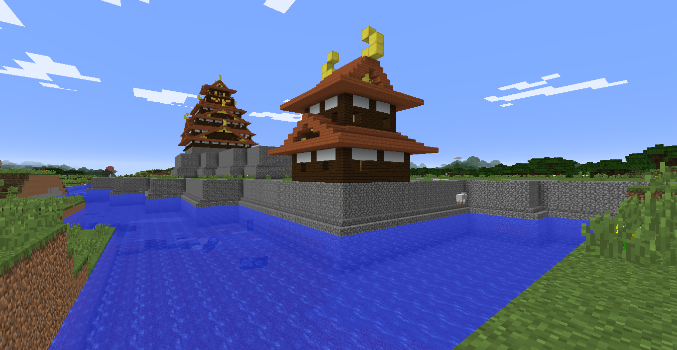 マインクラフト築城記 日本の城に二層櫓を作ったよ